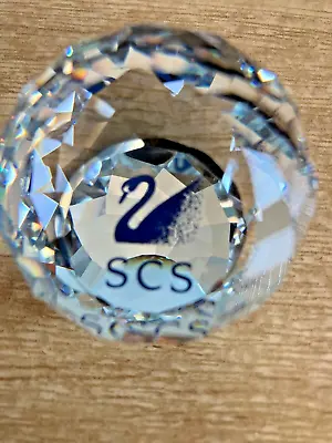 Buy Swarovski Crystal  SCS BLUE SWAN PAPERWEIGHT  Mint Condition-No Box • 10£