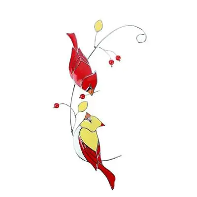 Buy Red Birds Stained Glass Window Hangings High Stained Glass Suncatcher Hanging • 10.10£