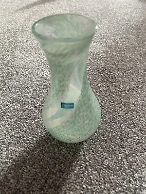 Buy Caithness Blue Glass Bud / Posy Vase Swirl Pattern • 5.95£