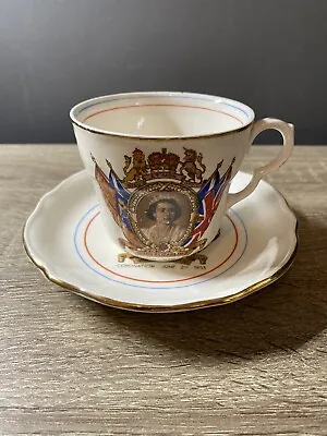 Buy Queen Elizabeth 2 II Coronation 1953 Teacup & Saucer Washington Pottery • 15.99£