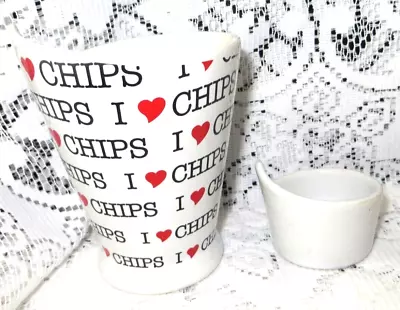Buy Heinz Ketchup Love Chips Official  Stoneware Chip Beaker &  Ketchup Pot  • 8£