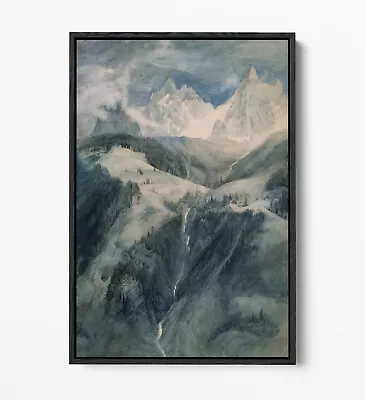 Buy John Ruskin, La Cascade De La Folie -float Effect Canvas Wall Art Print • 49.99£
