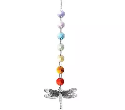 Buy Colorful Beads Wind Chimes Suncatcher Crystal Metal Pendant For Window Garden • 3.99£