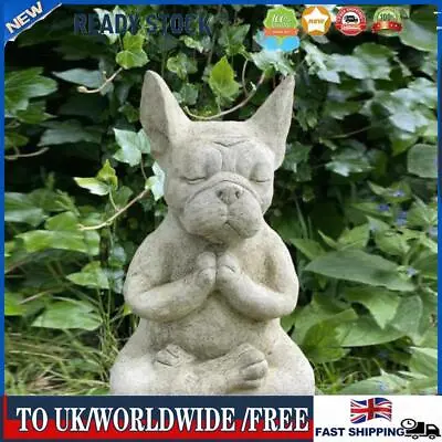 Buy Cute Meditation Dog Statue Ornaments Yoga Dog Statues Waterproof For Garden Lawn • 11.15£