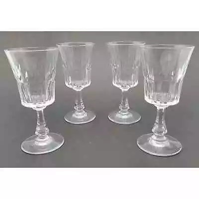 Buy Set Of 4 Rare Baccarat Crystal Porto Wine Glasses Navarre, 1950s • 171.57£
