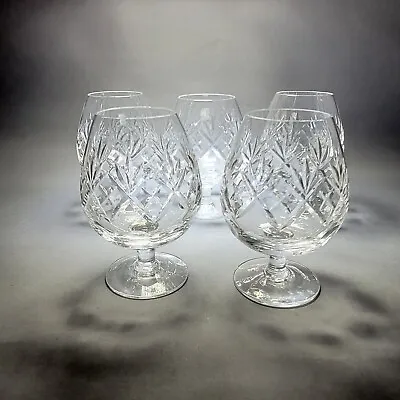 Buy 5x Webb Corbett Royal Doulton Crystal Georgian Brandy Glasses • 29.90£