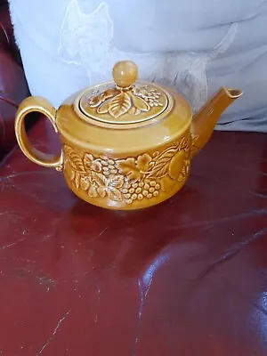 Buy Royal Worcester Crown Ware Brown Embossed Fruit Teapot • 8£
