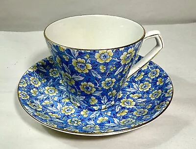 Buy Lord Nelson Ware Tea Cup And Saucer - Blue With Yellow Flowers • 14.41£