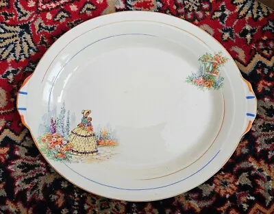 Buy Vintage Serving Plate Grindley England Cream Petal Oval Plate Floral Design -B14 • 14.99£