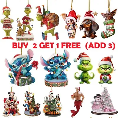 Buy Christmas Ornament Grinch LiLo Cartoon Xmas Tree Hanging Decoration Pendants • 3.99£