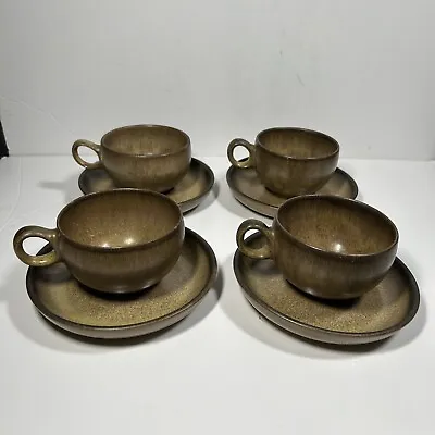 Buy Vintage Denby Romany Tea Cups & Saucers Set Of 4 Vintage Kitchenware • 15£