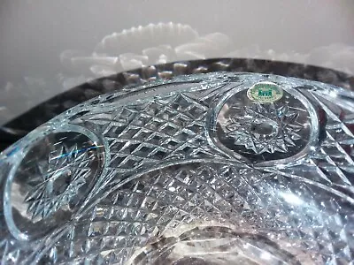 Buy Beautiful Heavy Deep Tyrone Lead Crystal Bowl Ireland Starburst Diamond Design • 56.91£