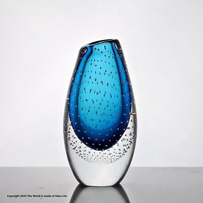 Buy Ernest Gordon For Afors, Controlled Bubble Sommerso Glass Vase • 65£