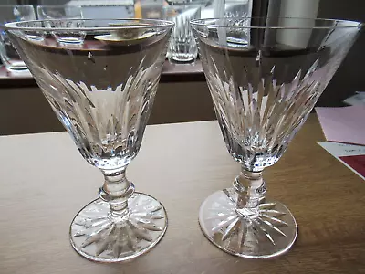 Buy LAST Pair Of Waterford Crystal White Wine Glasses Eileen Pattern Vgc Signed • 28£