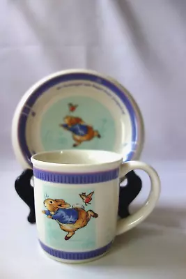 Buy Wedgwood Beatrix Potter Peter Rabbit Childs China Mug & Plate 2001 – Good Cond • 8£