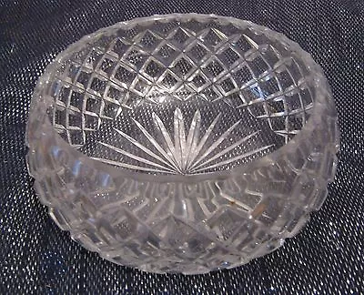 Buy Very Pretty Cut Glass Bowl Approx 7¼ Ins Wide And 3 Ins Tall • 14.99£