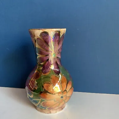 Buy Old Court Ware J Fryer Floral Gilt Trim Vase 13cm Tall • 6.50£