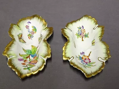 Buy Attractive Collectable Herend Hungary Hand Painted Dishes - Flowers Butterflies • 145£