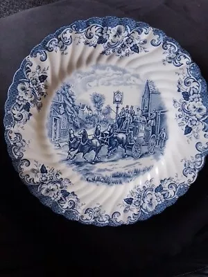 Buy Johnson Brothers Coaching Scenes Blue Plate Antique Retro Vintage China • 0.99£