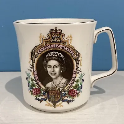 Buy Queen Elizabeth II Royal Grafton Fine Bone China Silver Jubilee Mug • 9.99£