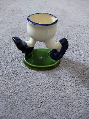 Buy Vintage Walking Feet, Blue Shoes Egg Cup Possibly Carlton Ware/Cardew   • 15£