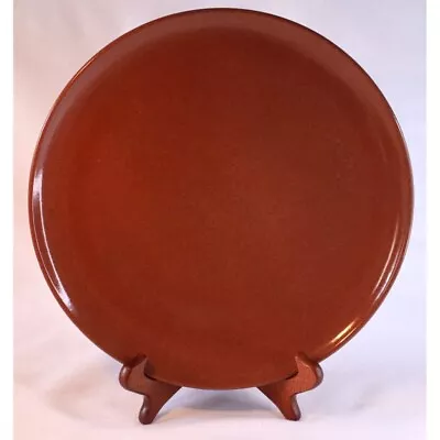 Buy Edith Heath Pottery Pumpkin Brown MCM 10 3/4  Dinner Plates *READ* Earthtones • 28.45£