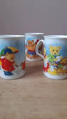 Buy Flash Sale Teddy Bear Mugs X3 Roy Kirkham Vintage • 5.99£