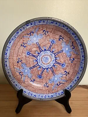 Buy Vintage Acf Japanese Porcelain Ware Pewter Encased Decorative Bowl • 26.48£