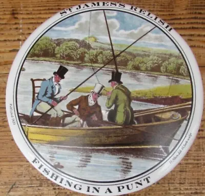 Buy Ag Hackney & Co St. James's Relish  Fishing In A Punt  Pratt Ware Style Pot&lid • 16£