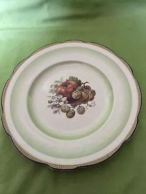 Buy Vintage Burleigh Ware 8.75” Plate With Fruit Decoration  • 1.10£