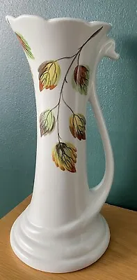 Buy Vintage E. RADFORD England Hand Painted Pottery Vase/Pitcher With Autumn Leaves • 18£