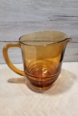 Buy Vintage Amber Glass Jug With Beehive Design To Base 15 Cm Tall • 25£