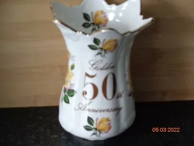Buy Golden Anniversary Vase 17cm High • 4£