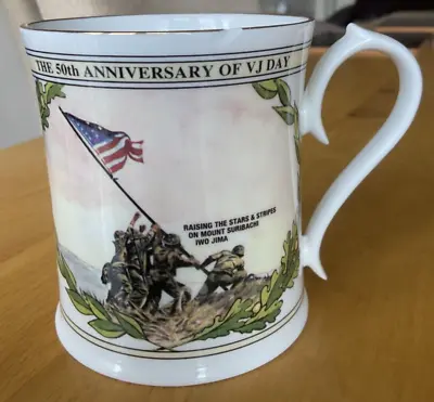 Buy Aynsley Fine Bone China Mug Tankard Commemorate 50th Anniversary VJ Day Iwo Jima • 10.95£