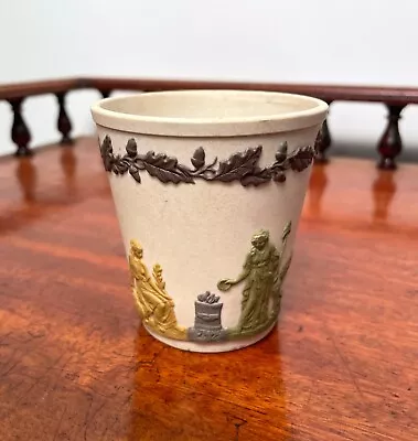 Buy Antique Stoneware Jasperware Pottery Beaker, Spode Wedgwood C.1805, 5 Colours! • 4.20£