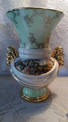 Buy ABINGDON-VICTORIAN French Regency Pottery Vase-1940's-10-1/2  Vase-Transferware • 36.11£