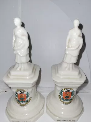 Buy Pair Of Willow Art Crested China Highland Mary • 20£