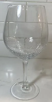Buy PIER 1 CLEAR CRACKLE BALLOON WINE GLASS 20 Oz. • 19.27£