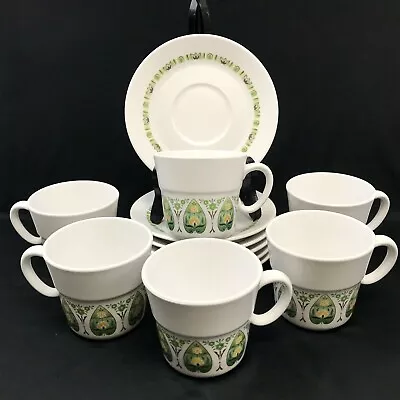 Buy Set Of 6 Noritake Progression China: Palos Verde Coffee Mugs/ Tea Cups & Saucers • 33.07£