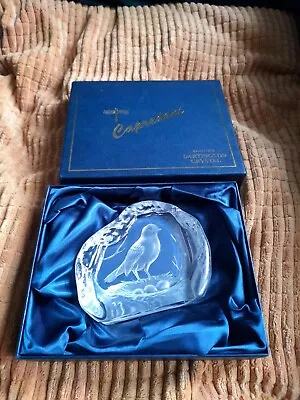 Buy Vintage Boxed DARTINGTON GLASS Crystal PAPERWEIGHT - By Alfred Capredoni   • 13£