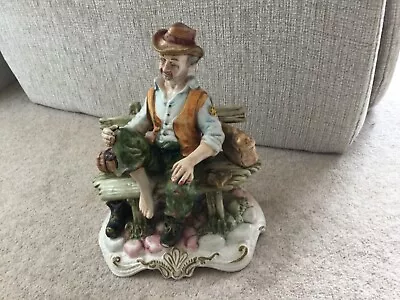 Buy Capodimonte Figurine. Vintage.  Man On Bench • 6.50£