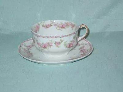 Buy Vintage GDA Haviland Limoges Pink Flower Cup & Saucer Made In France • 12.25£