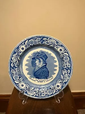 Buy Antique Pearlware Queen Caroline Plate • 75.15£