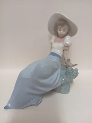 Buy NAO Lladro Girl Sitting On A Rock Figurine • 11.49£