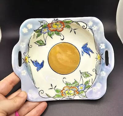 Buy Noritake Square Handled Lusterware Bowl Hand Painted  • 19.08£