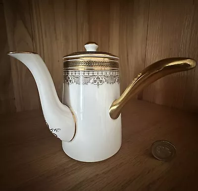 Buy Cauldon England China Side Handled Hot Chocolate Pot Gilt Decoration • 25£