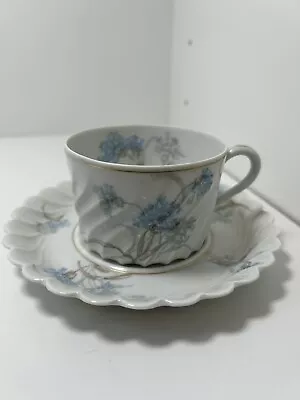 Buy Vintage Haviland Limoges Bergere Porcelain Tea Cup And Saucer • 28.60£