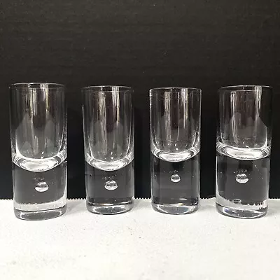 Buy 4 Kosta-Boda Pippi Clear Bubble Aquavit Liqueur Shot Glasses 3 3/8” Tall • 47.39£