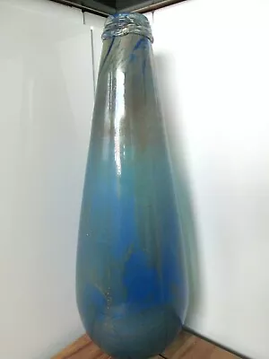 Buy GIANT!! CHARLIE MEAKER British Studio/Art Glass Vase # 1 ISLE Of WIGHT Interest  • 125£