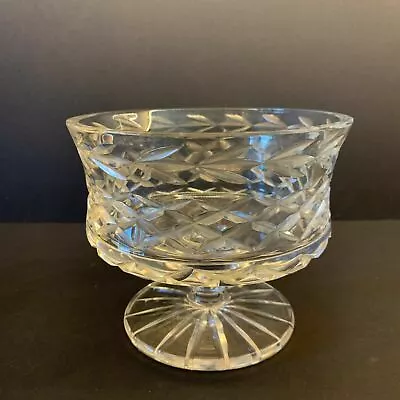 Buy Vintage Tyrone Crystal FOOTED PEDESTAL CANDY DISH Bowl Ireland Signed  • 33.36£
